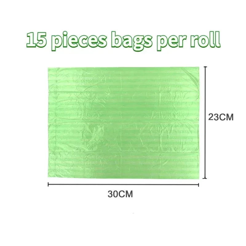10/40Roll Dog Poop Bags for dog Large Cat Waste Bags Doggie Outdoor Home Clean Refill Garbage Bag Pet Supplies 15 Bags/ 2043