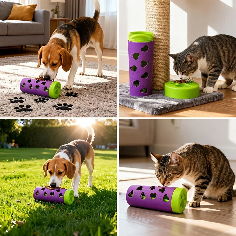 Detachable Pet Slow Feeder Treat Dispenser | Durable Bite-Resistant Chew Toy Roller, Mental & Physical Stimulation