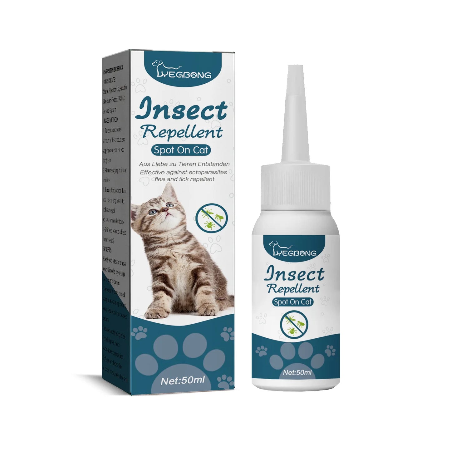 Pet Flea Tick Killer Drops for Dogs Cats - Safe Anti Lice Mite Remover, Relieve Itching & Ringworm Treatment Insect Drops