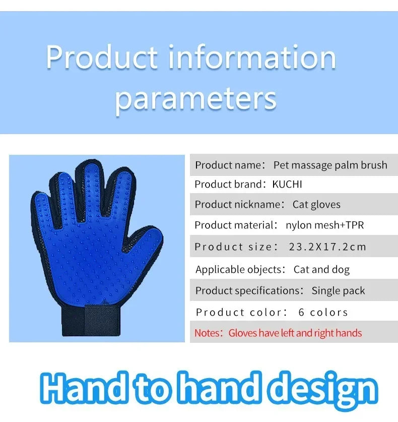 Hot Selling Pet Combing Gloves for Dogs Cats Sturdy Durable Effective Hair Removal Grooming Supplies