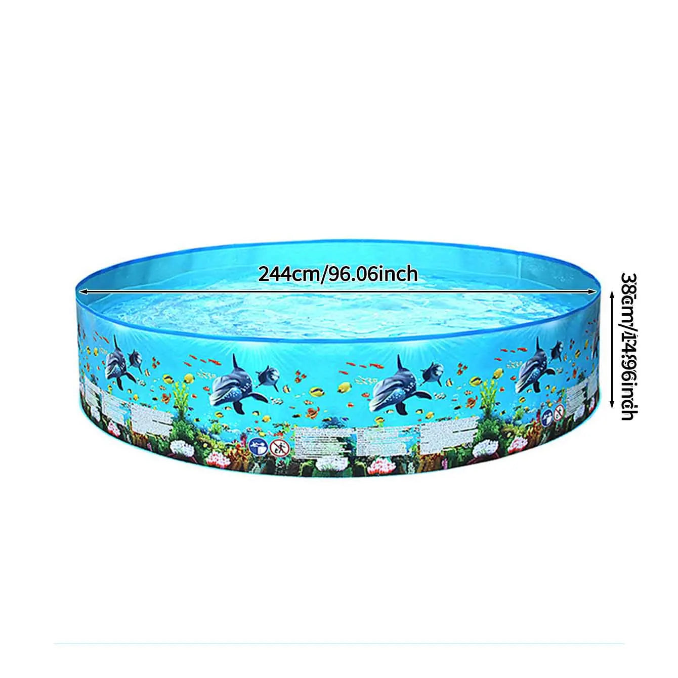 1PC Foldable Pet Swimming Pool, Round PVC Dog Bath Pool, Portable Outdoor Water Pool for Backyard Garden Summer Splash