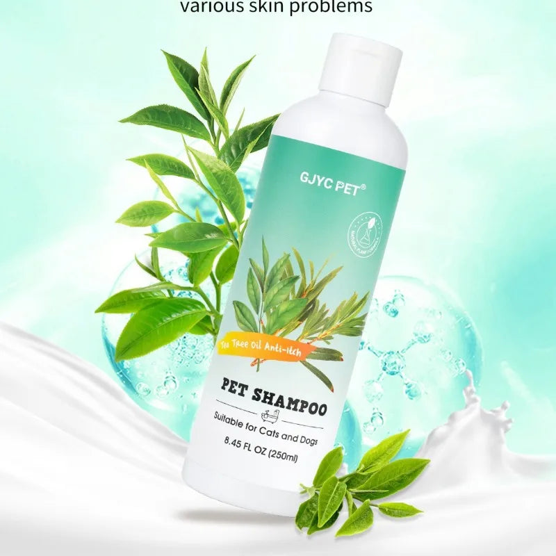 Tea Tree Oil Pet Shampoo for Dogs Cats Anti Itch Bath Wash with Allergy Relief Smell Reduction Inflammation Soothing