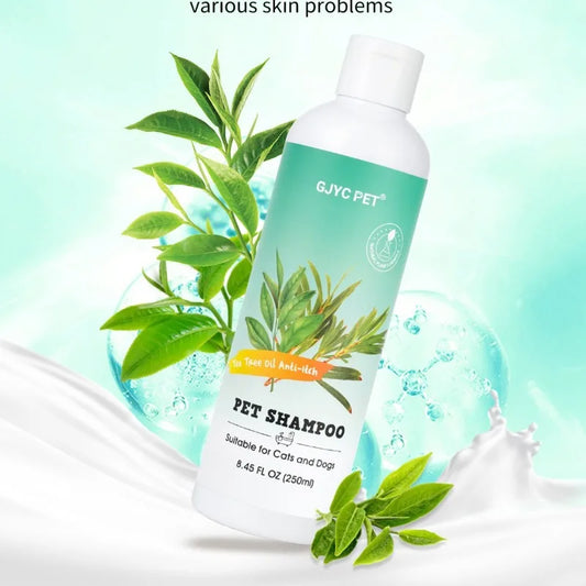 Tea Tree Oil Pet Shampoo for Dogs Cats Anti Itch Bath Wash with Allergy Relief Smell Reduction Inflammation Soothing