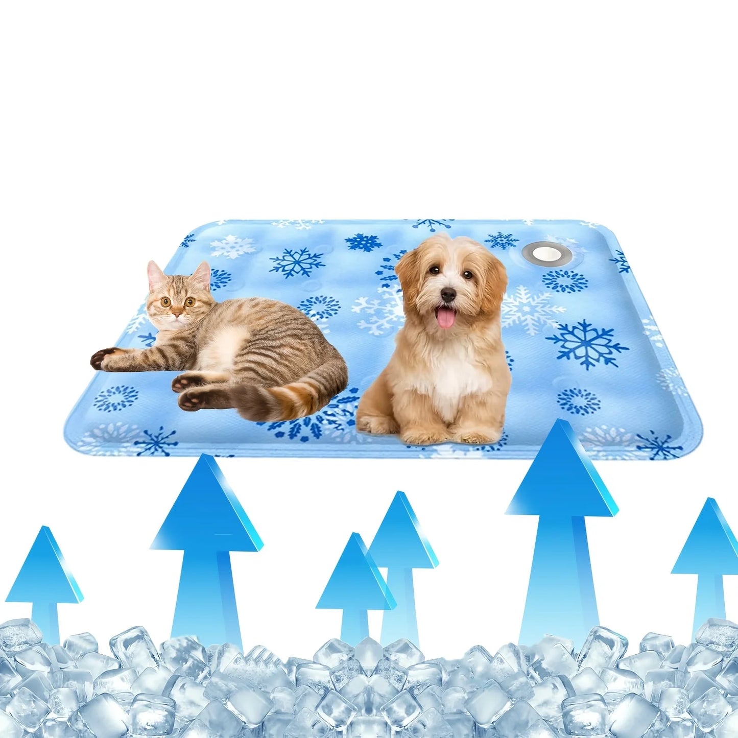 Pet Summer Self-Cooling Pad, Easy to Clean, Comfortable and Cool Sleeping Bed, Suitable for Dogs and Cats (L Size Suitable for Pets Weighing under 44 Pounds)