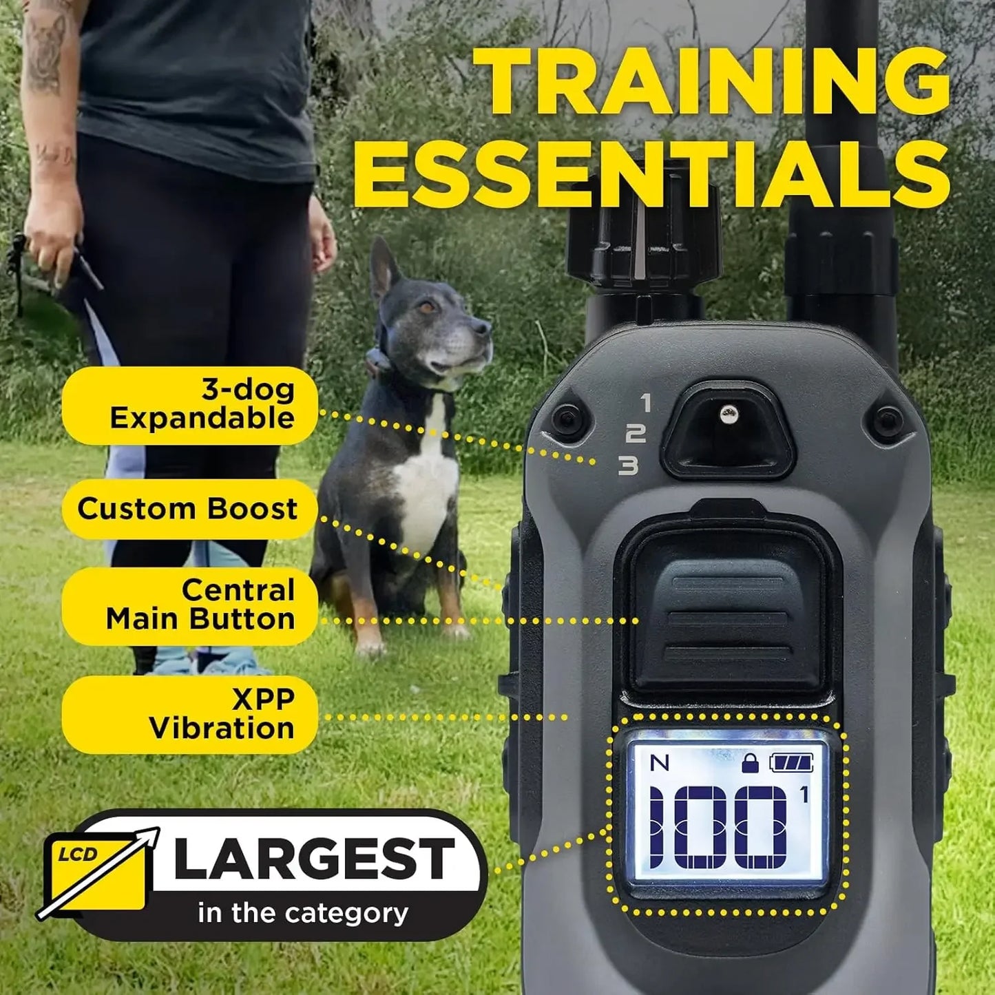hot-selling280X E-Collar with Remote [New Edition] 10 lbs+, 1/2 Mile Range, LED Light, 100 Levels of Precise Control for Stubbor