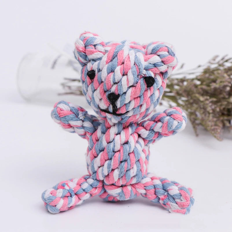 New hot-selling pet cotton rope toy dog bite-resistant braided cotton rope medium and large dog molar teeth cleaning toy