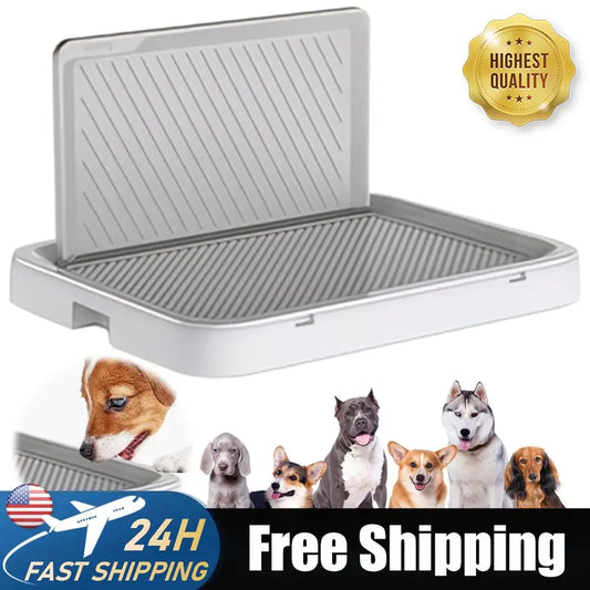 Dog Potty Tray with Pee Wall Pets WC Toilet Anti-Splash Pet Indoor Dog Training Toilet Pet Dog Toilet Puppy Kitten Cleaning Tool