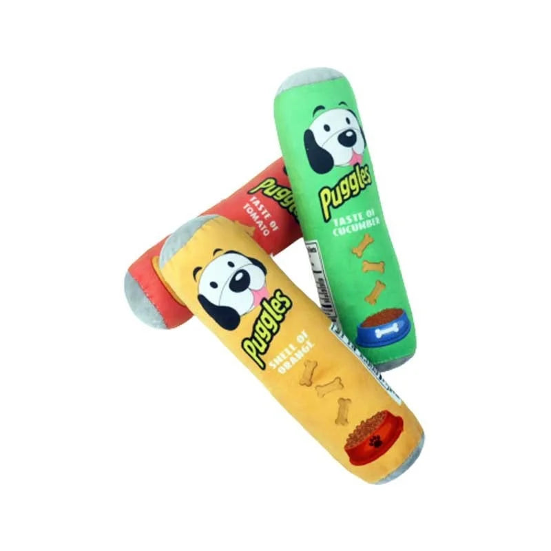 Beer Bottle Shaped Plush Dog Chew Toy Squeaky Interactive Bite-Resistant Playing Supplies for Small to Large Dogs Teeth Cleaning