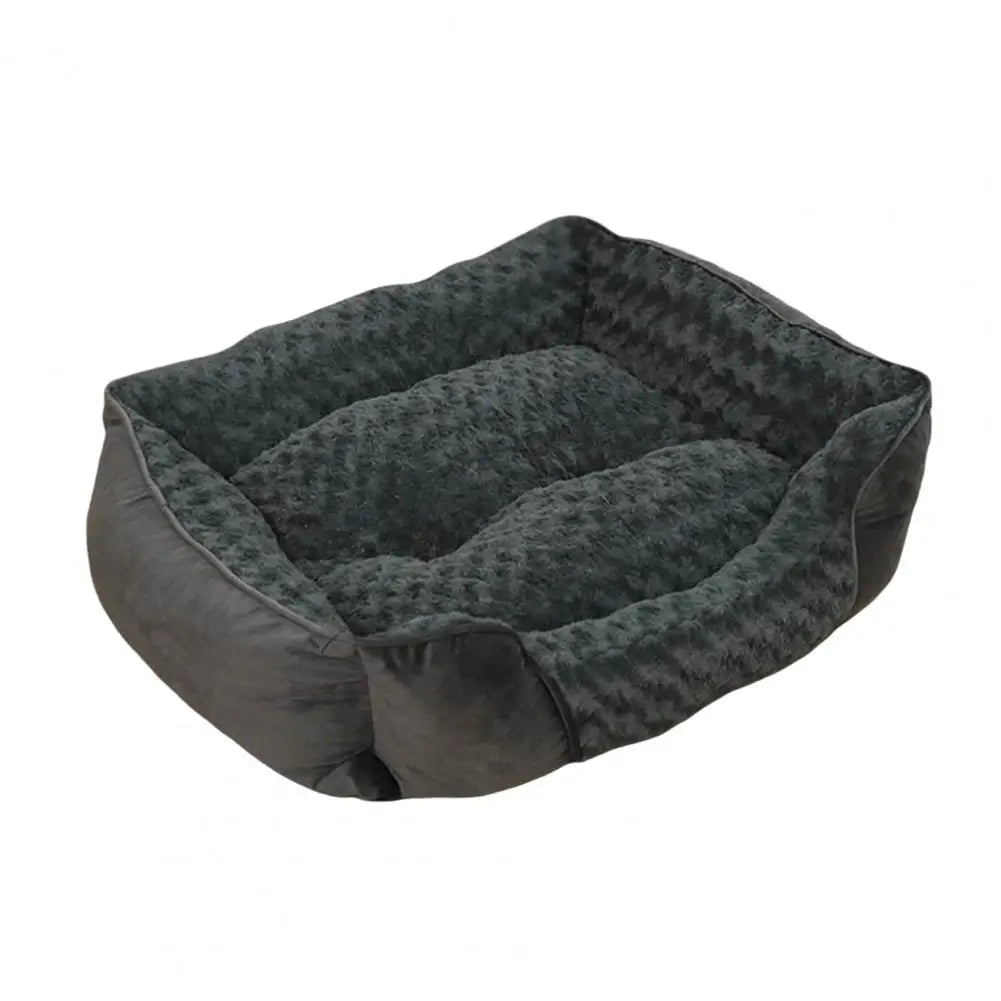 Rectangle Pet Bed Machine Washable Pet Sleeping Sofa With Removable Cushion Four Seasons Non-Slip Bottom Pet Bed