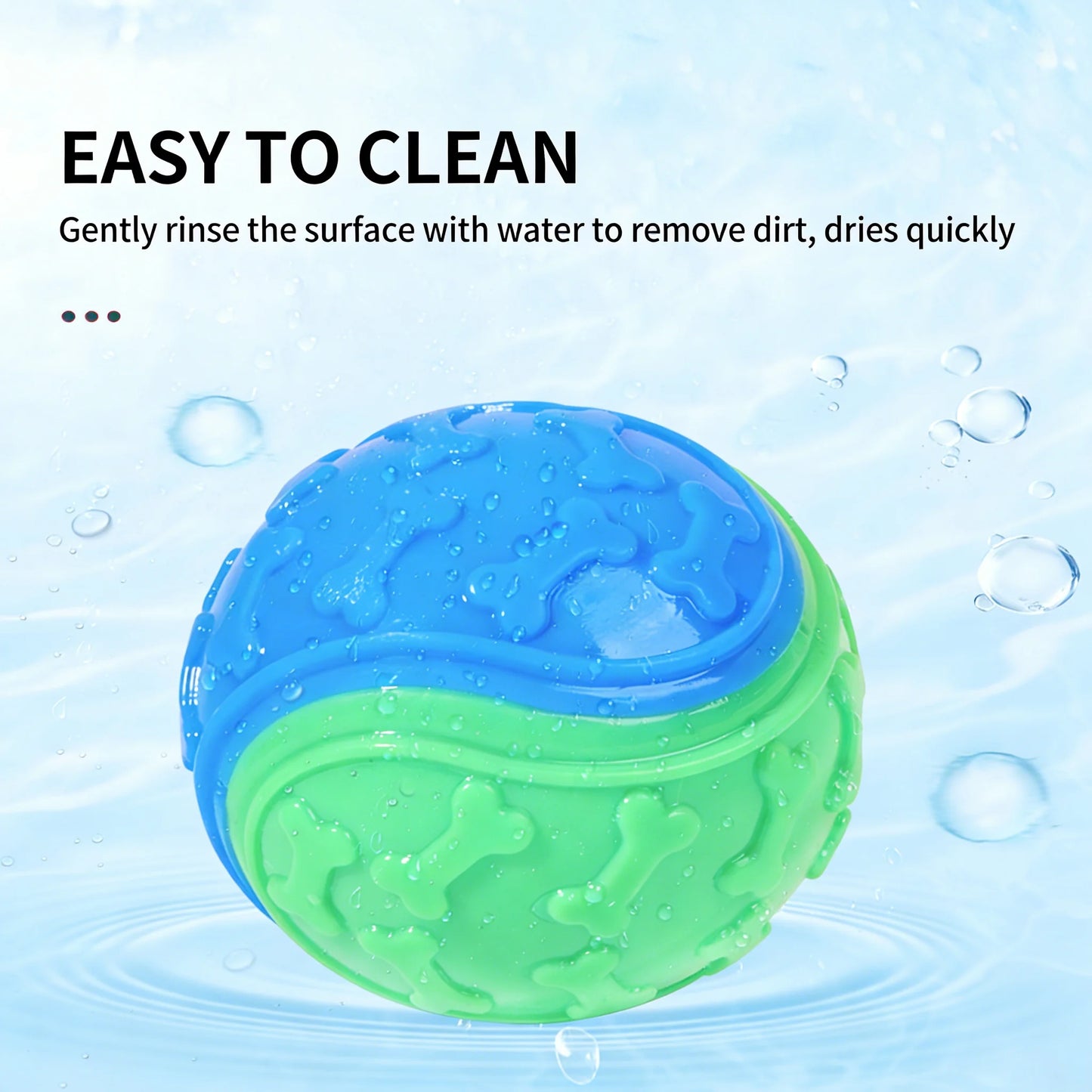 1/3PCS Squeaky Dog Ball Toy TPR Bite Resistant Throw Fetch Interactive Pet Toy Teeth Cleaning Training Chew Ball for All Dogs