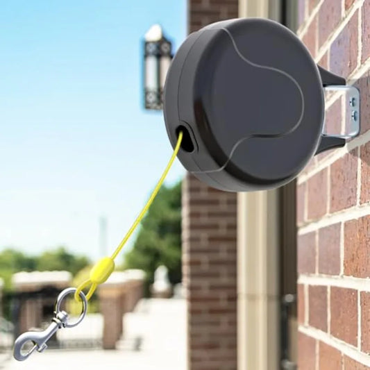 30ft Wall Mount Retractable Dog Tie Out Cable for Small to Large Dogs Between 20-100 lbs Patented Retractable Dog Lead Great fo