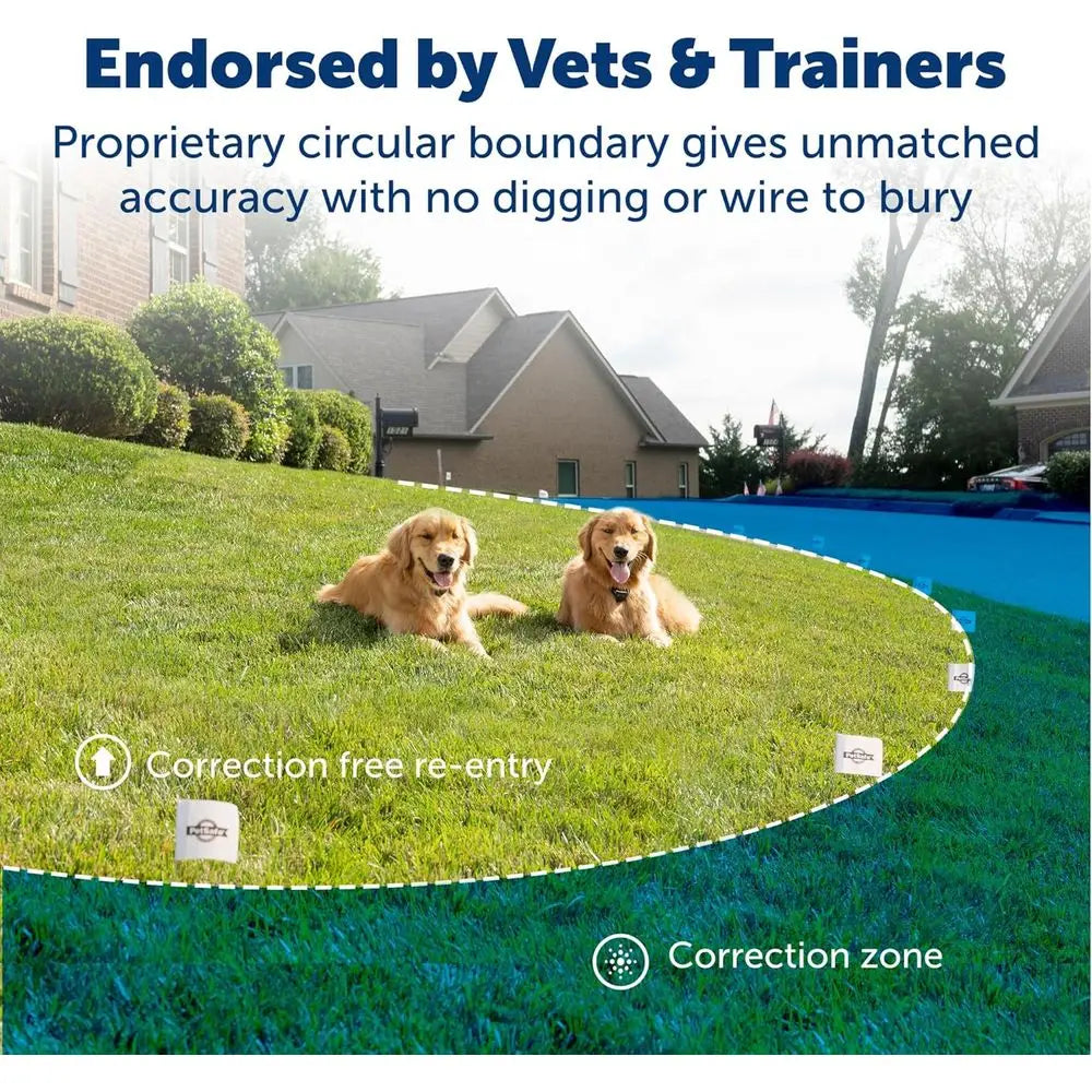 Portable Wireless Dog Fence - No Digging Needed - Covers Up to 3/4 Acre - Suitable for Dogs Over 5lbs