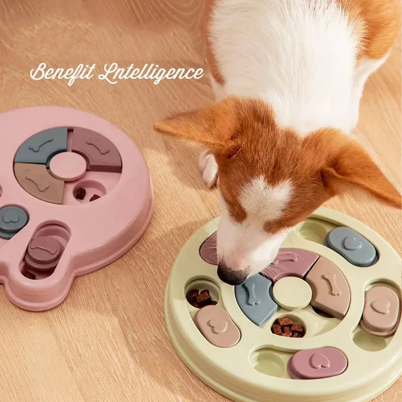 Funny Dog Cat Feeding Toy Puzzle Pet Toys for Small Dogs Cats Training Puppy Intelligence Quotient Slow Food Plate Accessories