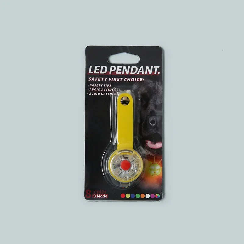 Dogs Collars Anti Loss Pendant Waterproof Safety LED Flashing Light USB Rechargeable LED Light Pendant For Dogs Cats Pets