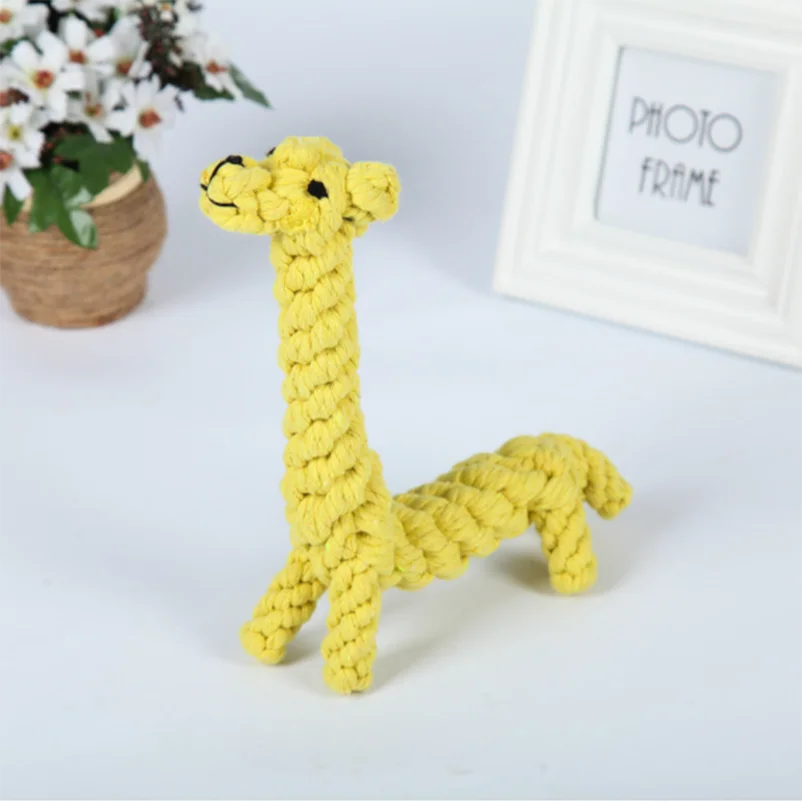 New hot-selling pet cotton rope toy dog bite-resistant braided cotton rope medium and large dog molar teeth cleaning toy