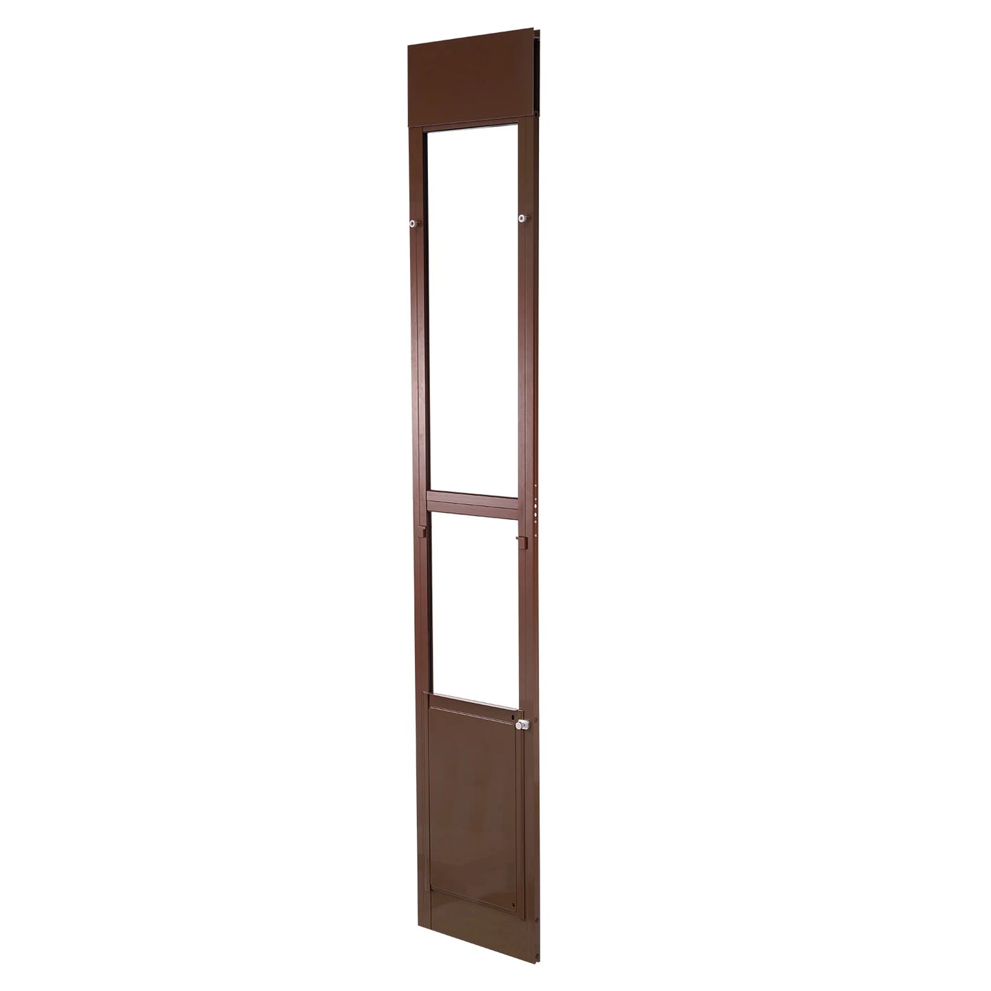 SucceBuy Dog Door for Sliding Glass Door Aluminum Alloy Frame with Rotating Hinges Lock Design Sliding Glass Pet Door for Renter