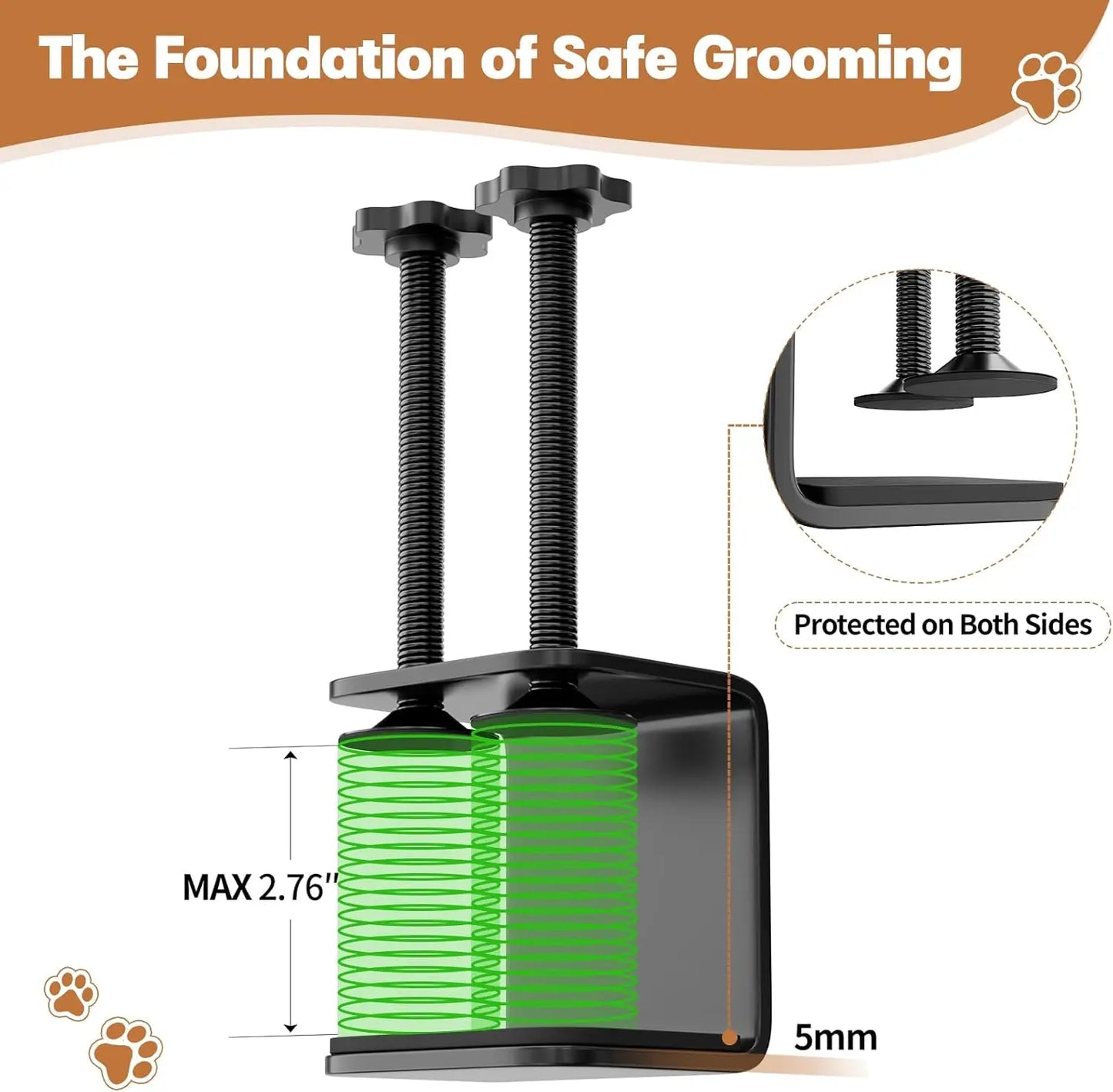 Adjustable Dog Grooming Table with Hammock & Clips - 3-in-1 Pet Stand for Nail Trimming, Haircut & Drying