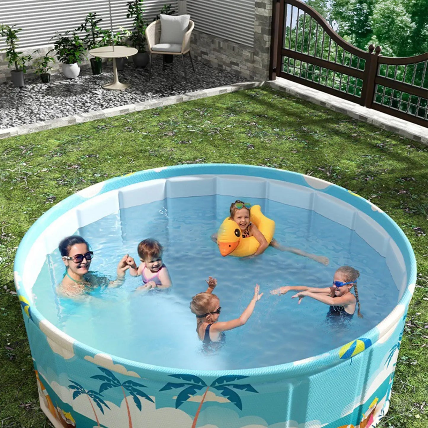 90/120/160cm Foldable Kids Pool Wading Pool Kids Swimming Pool Baby Framed Pools Pet Bath kid Basin Pet Pool Dog Bathing Tub