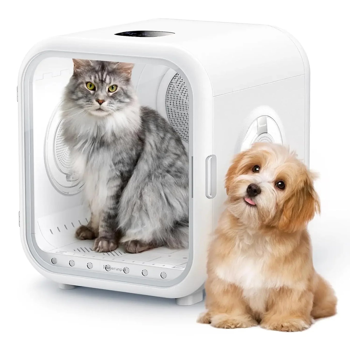 62L Quiet Automatic Pet Dryer Box, 360° Efficient Drying & Smart Temp Control for Cat & Medium Dog, Custom