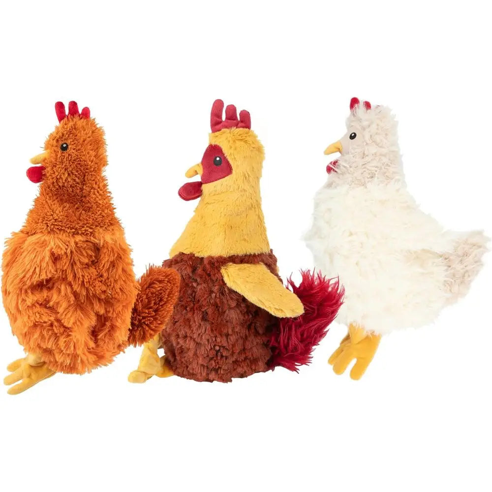 Interactive Squeaky Dog Chew Toy, Ideal for Small, Medium & Large Dogs, and Pet Lovers - Crinkle Chicken (Brown), Large