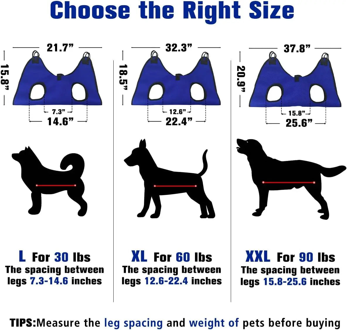 Pet Dog Grooming Hammock for Nail Trimming, Restraint Harness for Large Dogs with Clippers and Comb