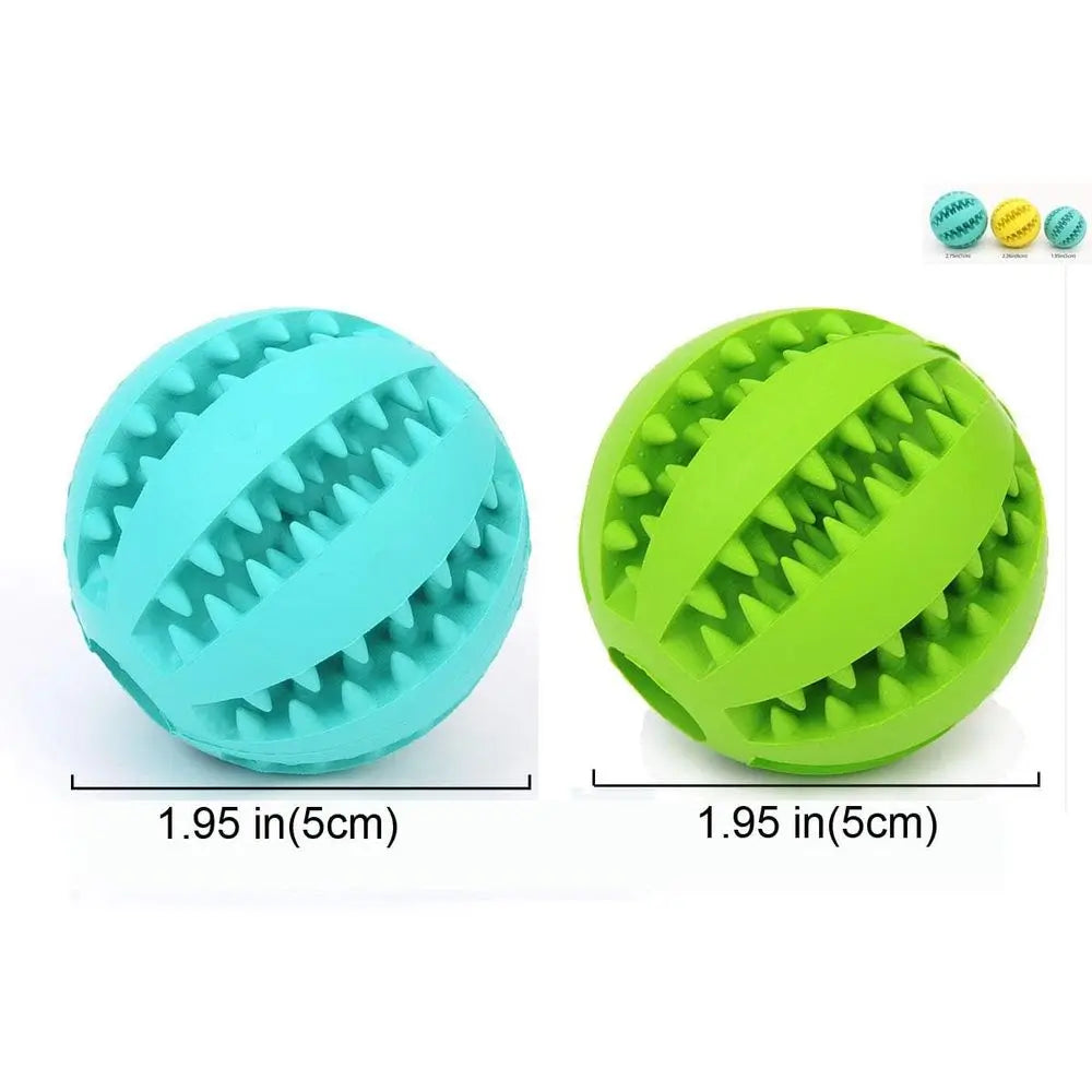 2 Pack Dog Toy Ball, Nontoxic Bite Resistant Teething Toys for Small/Medium/Large Dog and Puppy, Cat, Pet Food Treat Dispenser,