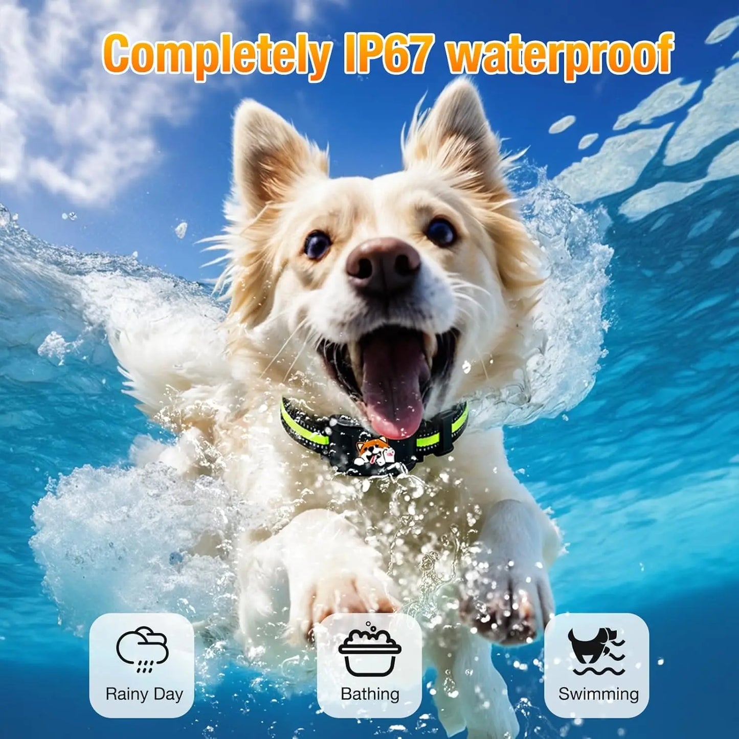 Outdoor Gps Wireless Dog Fence System App Geo Fence Bluetooth Training Collar Waterproof Rechargeable