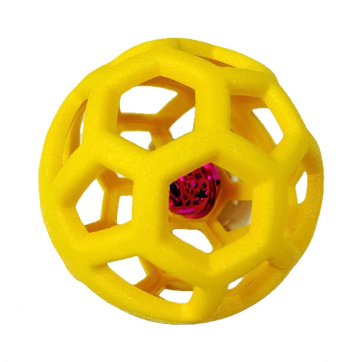 Pet Dog Hollow Ball Toy With Bell Natural Rubber Chew Toy Dog Interactive Balls Puppy Training Teeth Cleaning Hollow Toys Ball