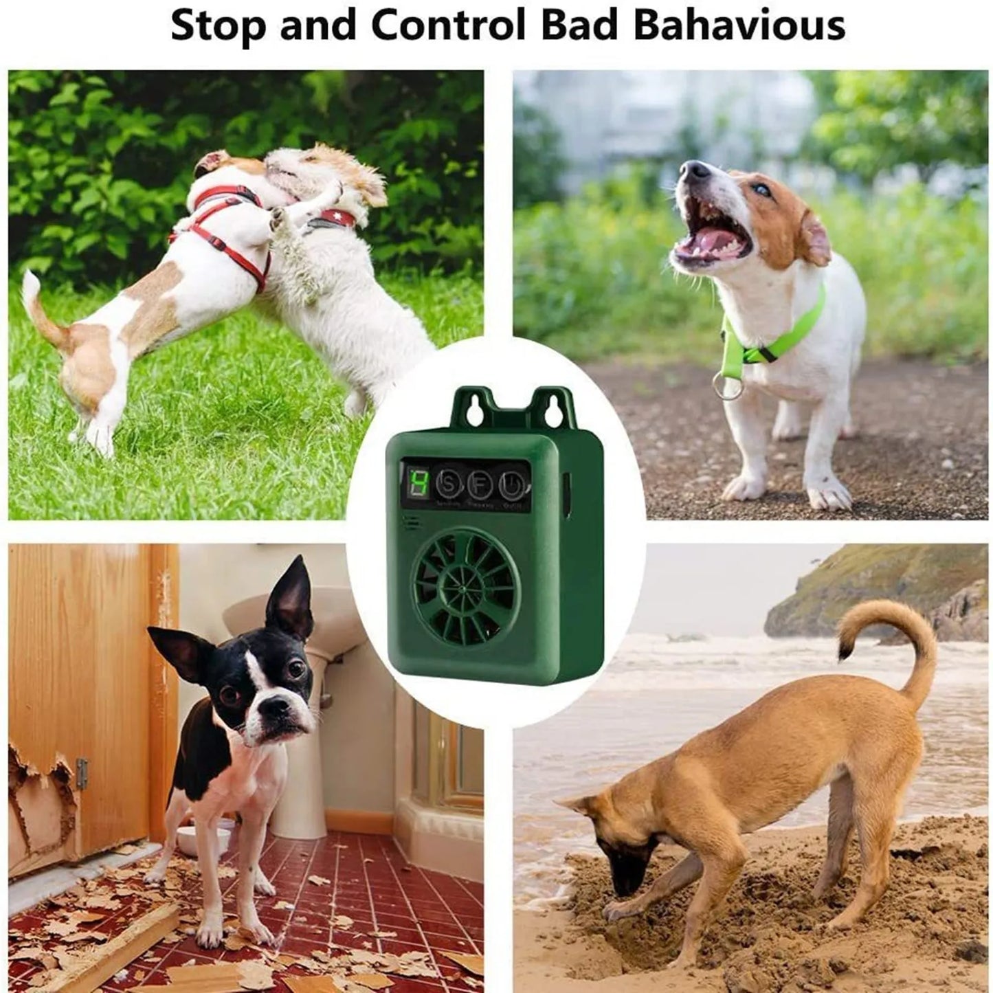 Rechargeable Pet Anti Barking Ultrasonic Electronic Dog Repeller Chaser Dog Pet Anti-Bark Device Dog Training Repeller Devices