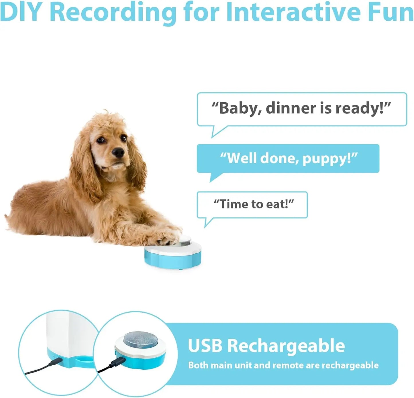 Automatic Dog Treat Dispenser with Remote Control, Puzzle Training Toy for IQ Development and Interactive Feeding