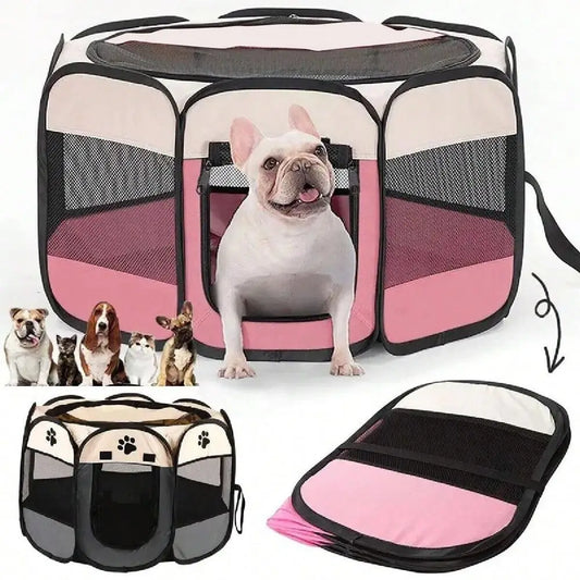 Dog Supplie Dog Pen Dog Playpen Foldable Pet Tent Kennel Octagonal Fence Puppy Shelter Easy To Use Outdoor Easy Operation Large