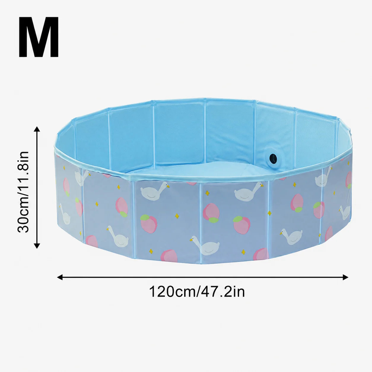 Foldable Dog Pool, Portable Pet Swimming Pool, CollapsiblePVC Waterproof Dog Bathtub for Dogs Cats with Drain Plug OutdoorSummer