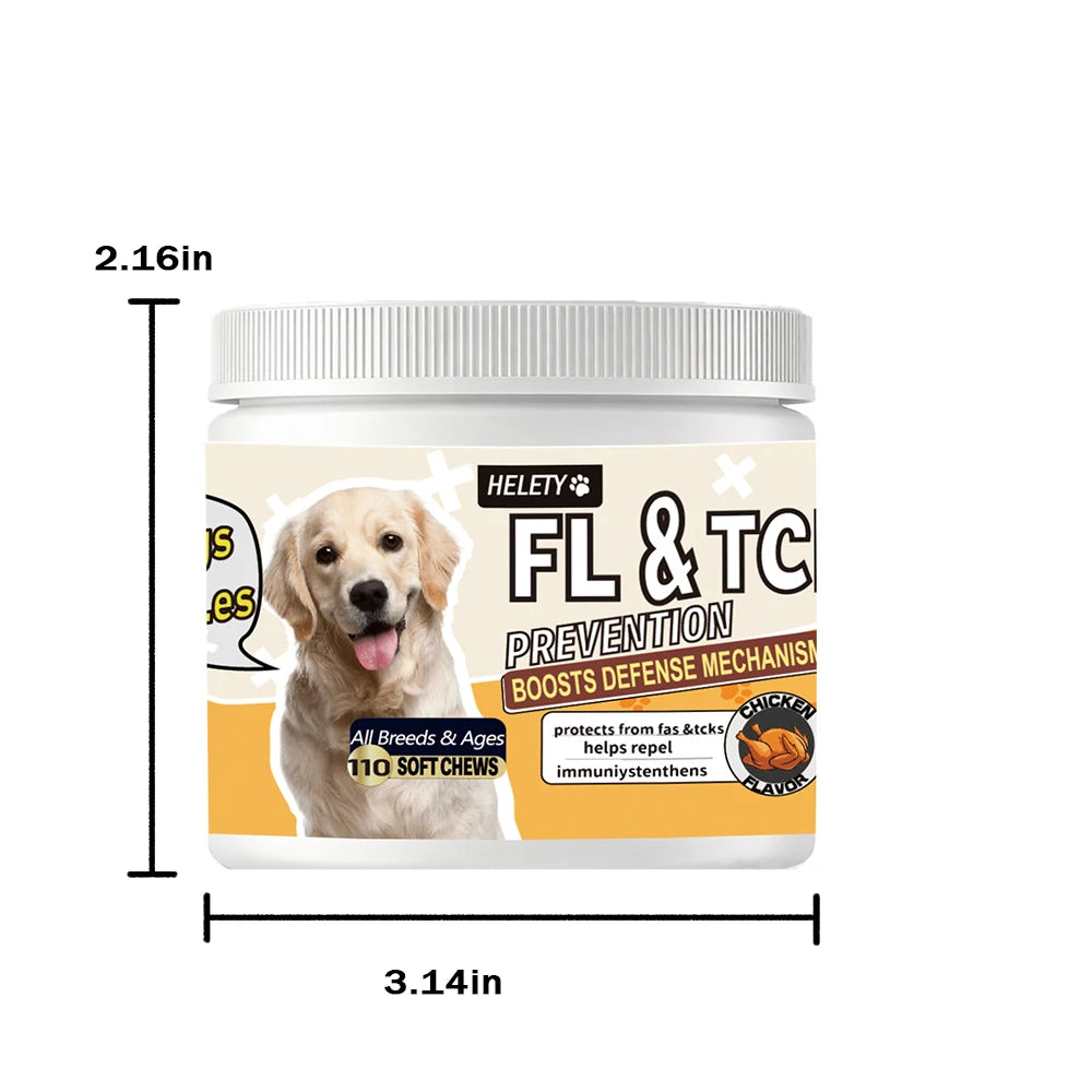 Dogs Chewables, Flea and Tick Prevention for Dogs, Dog Allergy Chews, Dog Itching Skin Relief & Skin Repair, Flea Treatment Dogs