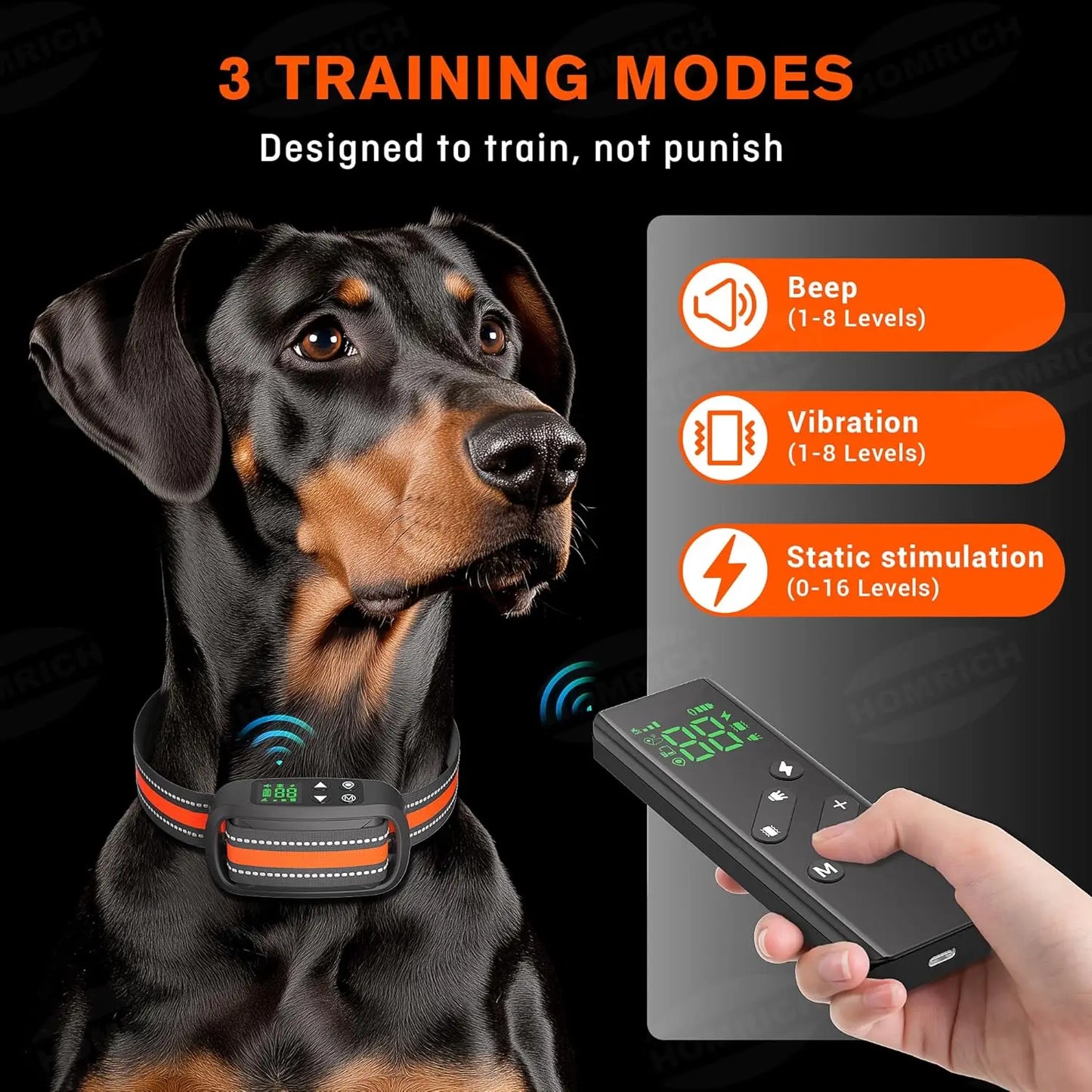 2 in1 GPS Wireless Dog Fence, Electric Dog Fence, IPX7 Waterproof Pet Containment System with 3 Training Modes Invisible Fence w