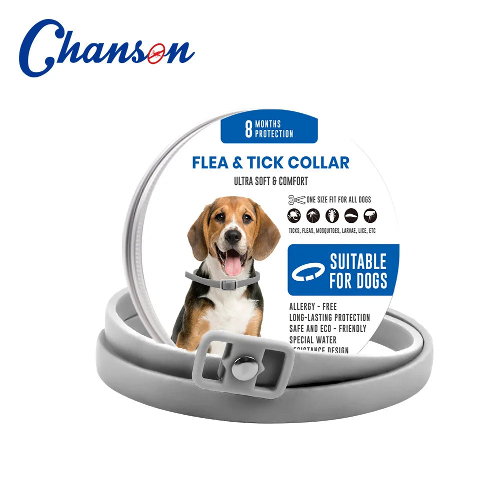 Natural Flea, Tick & Lice Repellent Collar for Dogs & Cats – Waterproof & Adjustable, Powered by Essential Oils