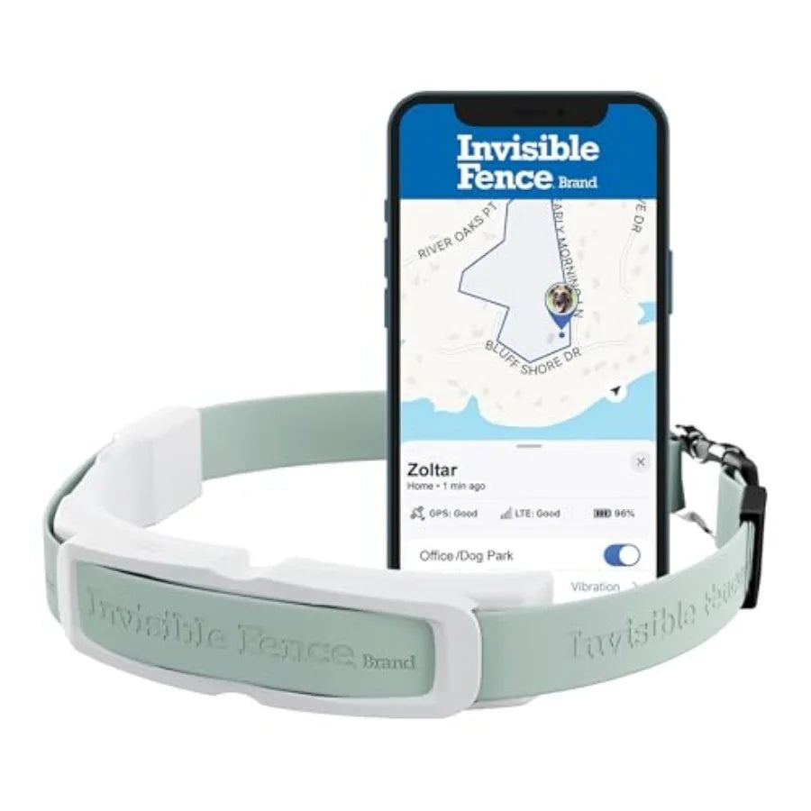 Wireless GPS Dog Fence Tracking Collar for Medium Large Dogs 15-28 Neck Size Waterproof Smart Collar with App Controlled Tracki