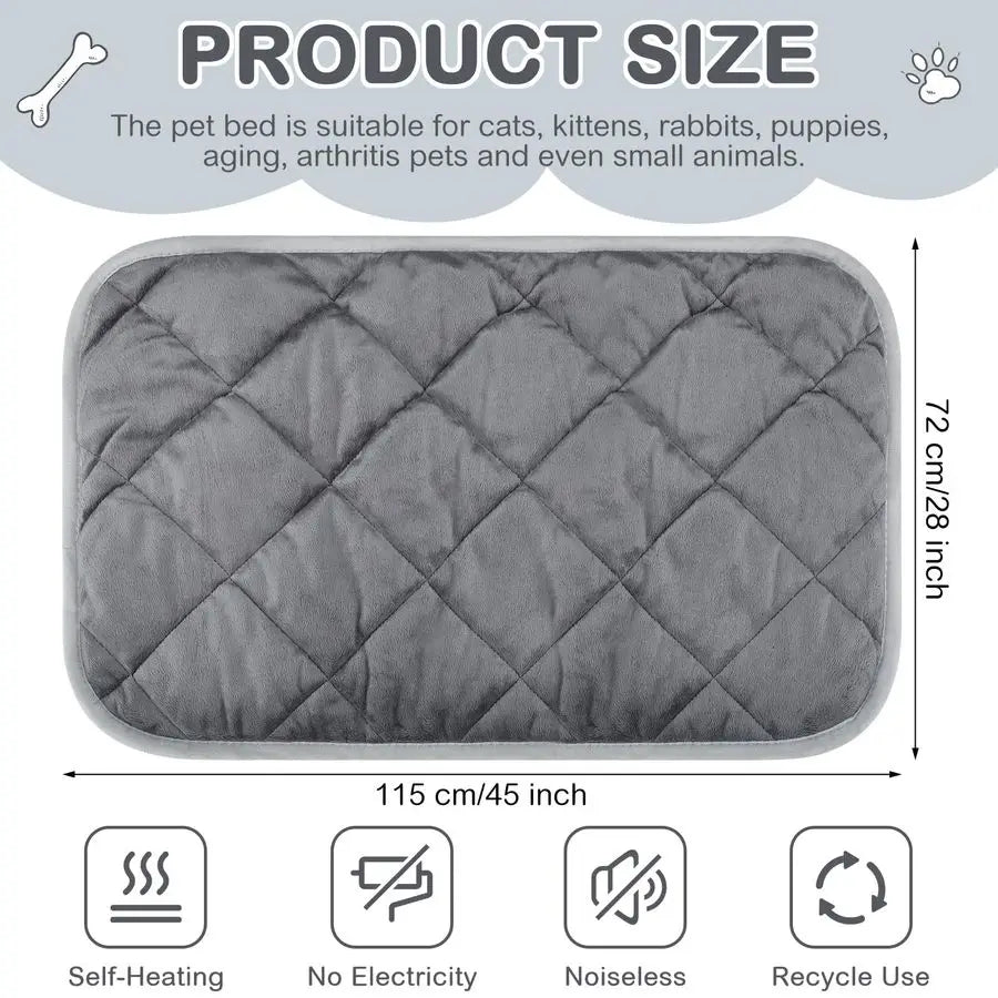 4 Pack Self Heating Cat Pad Self Warming Dog Mat Reflects Body Heat Extra Warm Thermal Pet Pad Washable Dog Cat Bed Crate Bed Ma