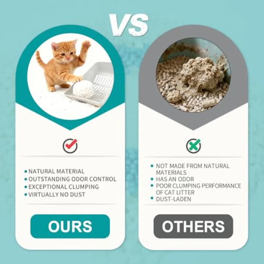 Tapioca Cat Litter Cassava Cat Litter Odor Control Dust-Free Clumping Litter for Cats Natural Brown Eco-Friendly and Low Tracki