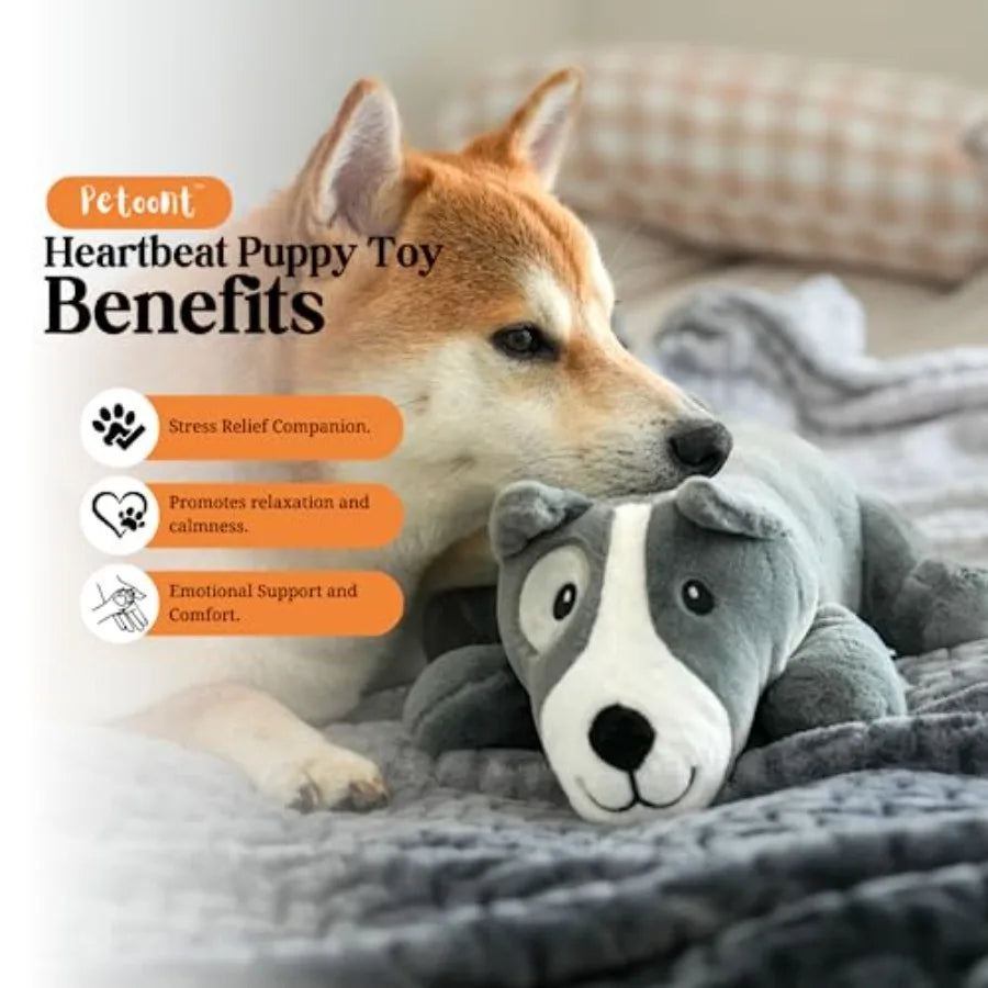 Puppy Heartbeat Toy for Dogs and Puppies Sleep Aid and Anxiety Relief Stuffed Animal with Calming Heartbeat Perfect for Dog Sep