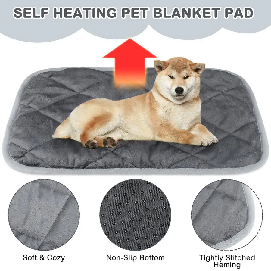4 Pack Self Heating Cat Pad Self Warming Dog Mat Reflects Body Heat Extra Warm Thermal Pet Pad Washable Dog Cat Bed Crate Bed Ma