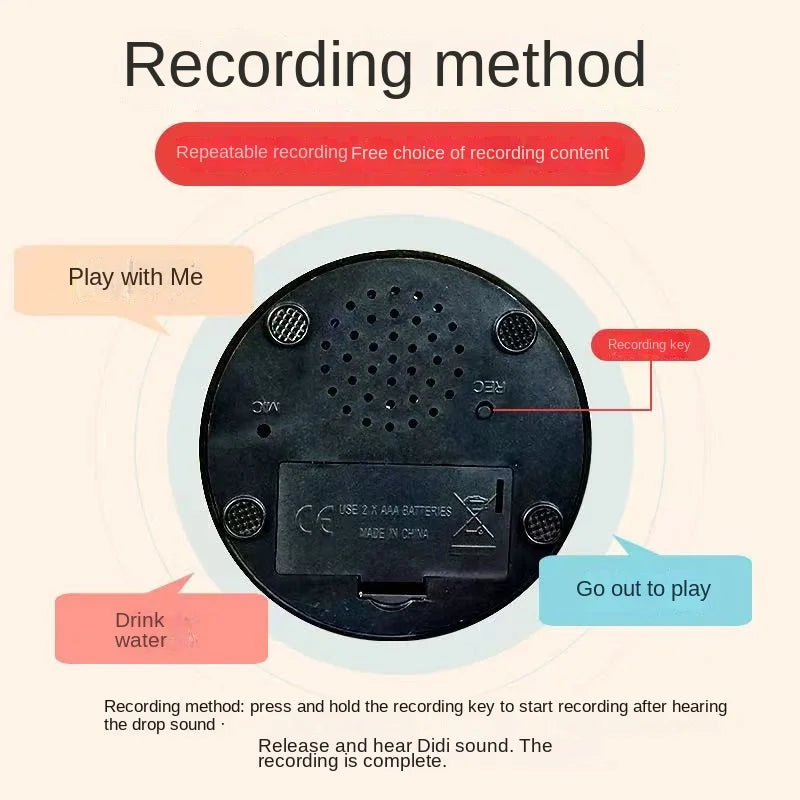 Dog Button Record Talking Pet Communication Vocal Training Interactive Toy Bell Ringer Pet Supplies Dog Training Supplies
