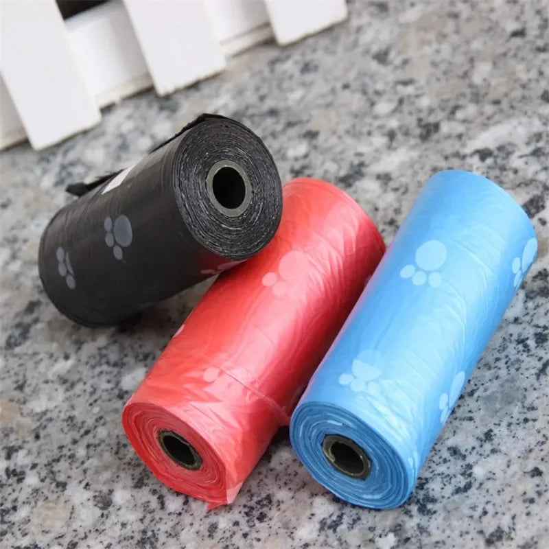 10/40Roll Dog Poop Bags for dog Large Cat Waste Bags Doggie Outdoor Home Clean Refill Garbage Bag Pet Supplies 15 Bags/ 2043