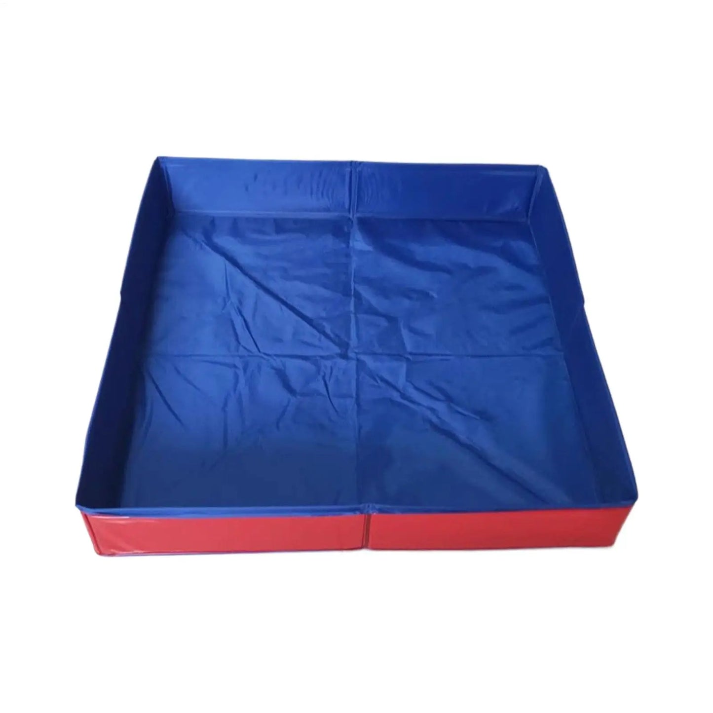 Summer Foldable Pet Blue Square Bath Tub Dog Cat Bath Pool Portable Indoor Outdoor Bathing Container