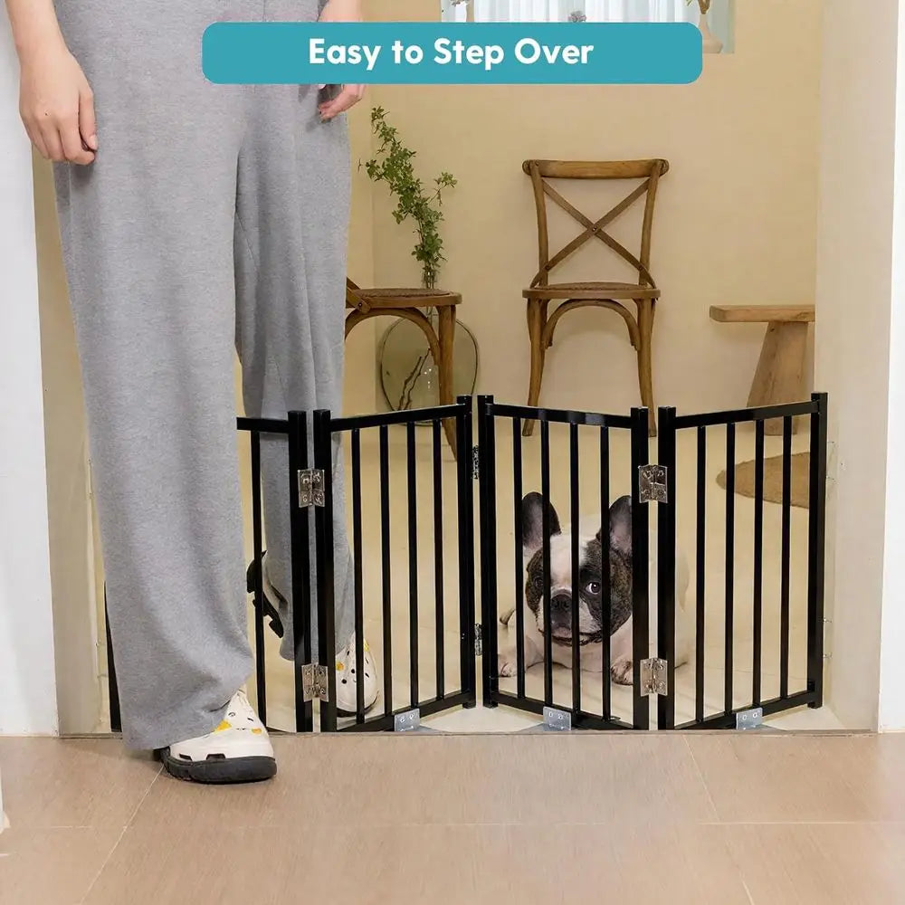 Adjustable Tall Dog Gate, 16.5 High, Suitable for Indoor and Outdoor Use, 48 Wide, Ideal for Stairs, Hallways, Doorways, Deck, Y