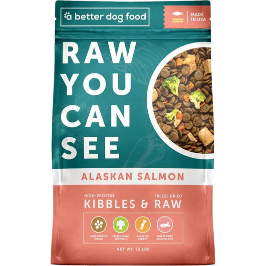 A Better Dog ood | Salmon Dry Dog ood | You Can See | High Protein Kibble + reeze Dried Dog ood
