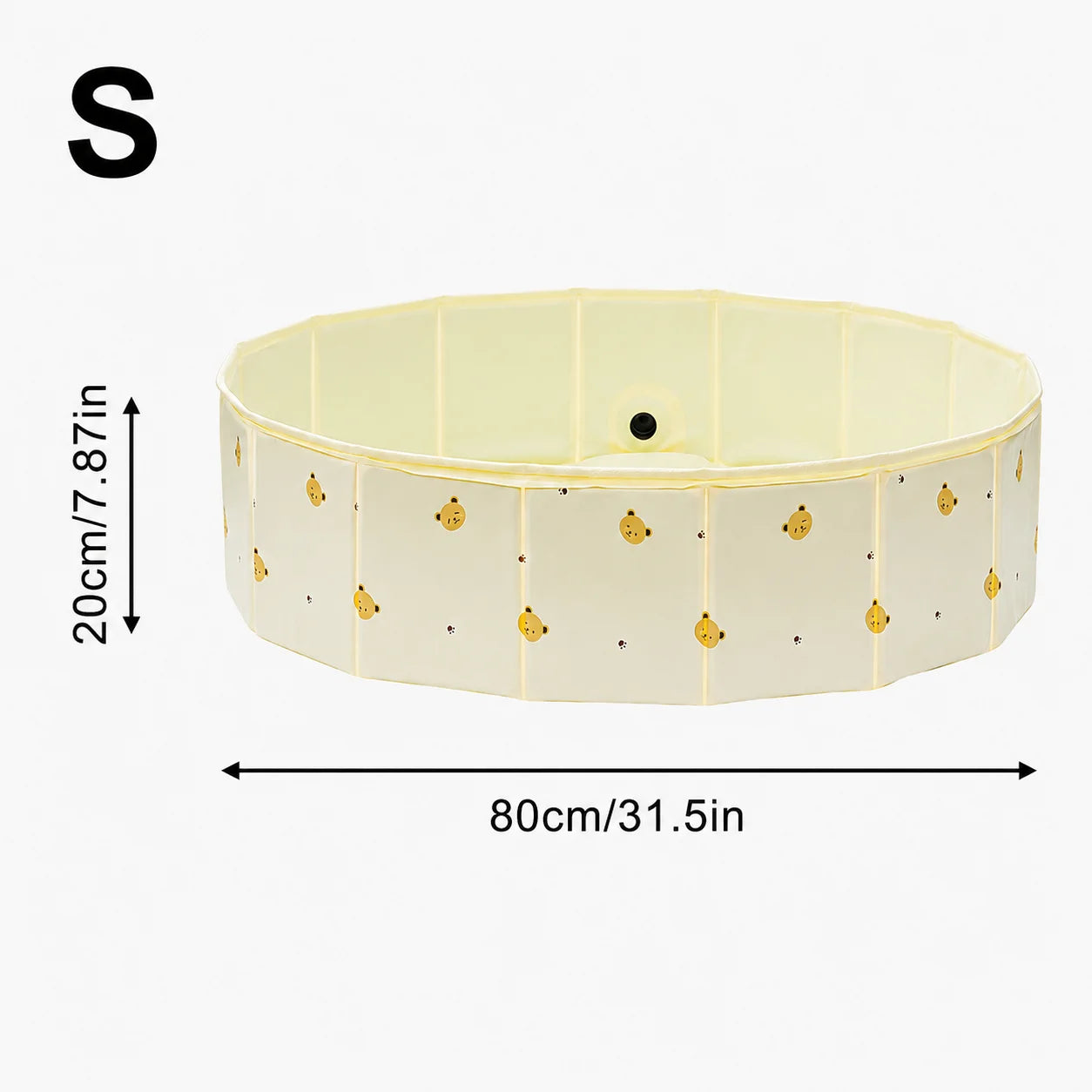 Foldable Dog Pool, Portable Pet Swimming Pool, CollapsiblePVC Waterproof Dog Bathtub for Dogs Cats with Drain Plug OutdoorSummer
