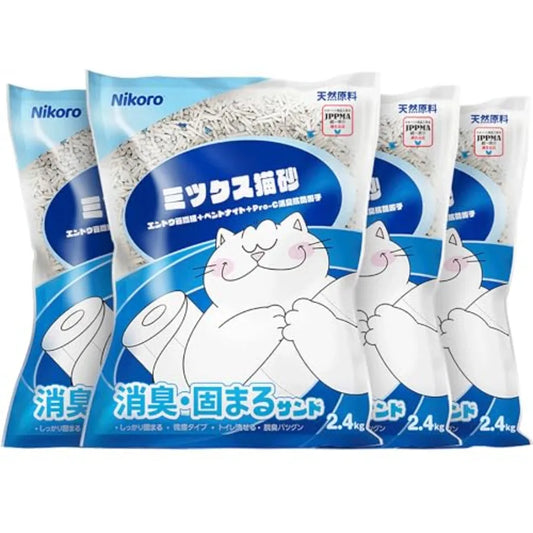 Tofu Cat Litter for Odor Control and Unscented Ultra Absorbent Water Flushable Bentonite Tofu Cat Litter Dust Free Scent Free 2