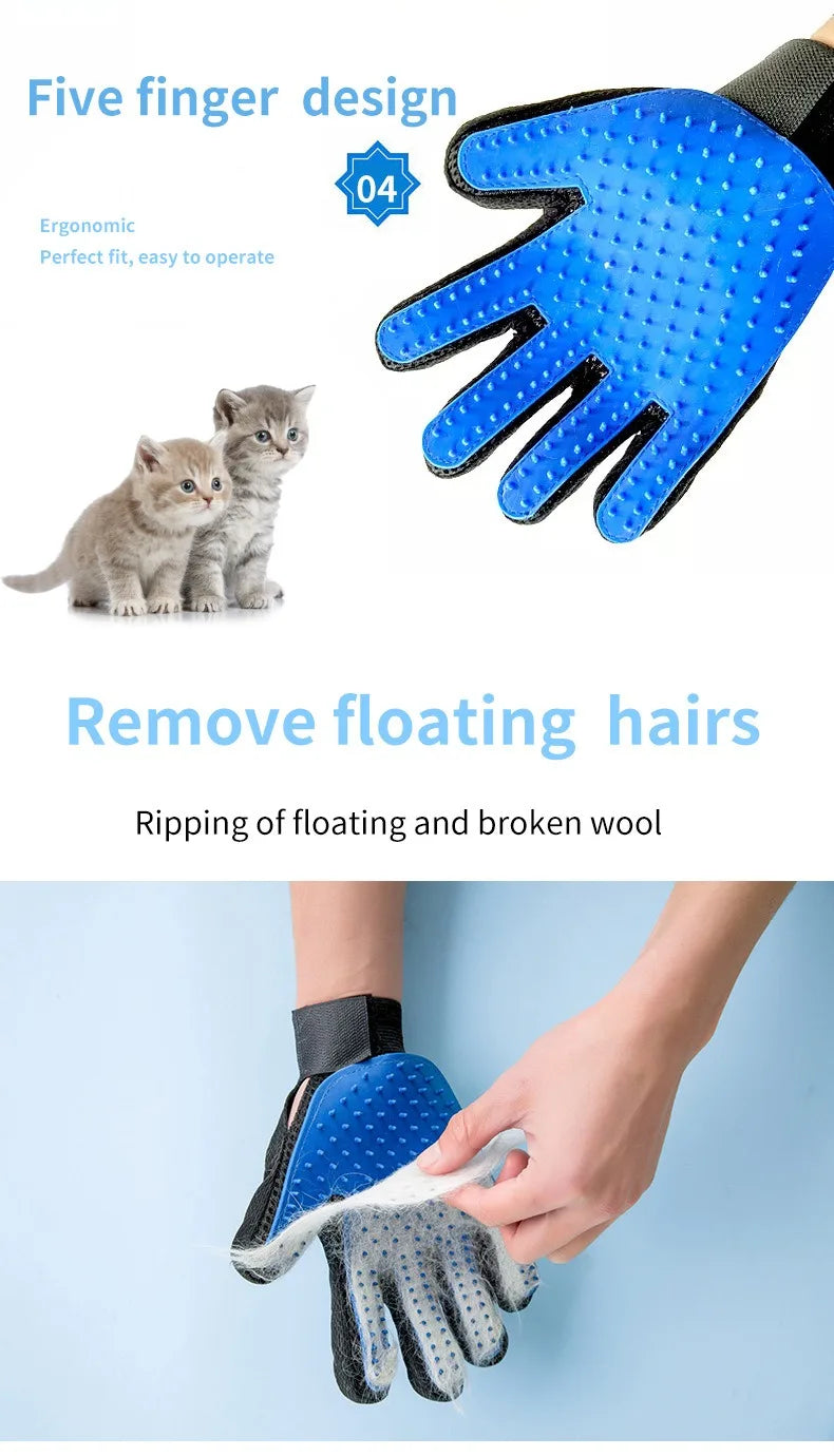 Hot Selling Pet Combing Gloves for Dogs Cats Sturdy Durable Effective Hair Removal Grooming Supplies