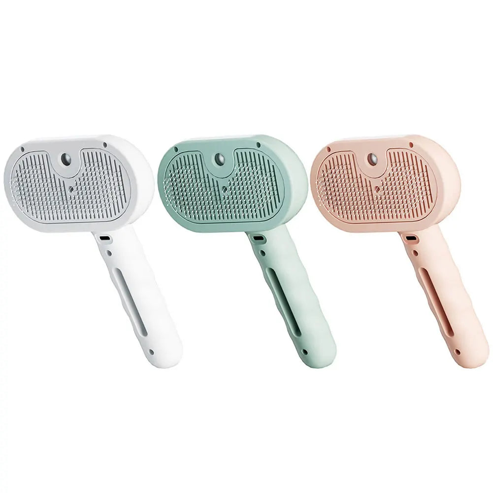 3 in 1 Cat Steam Brush with Release Button Cat Grooming Brush Rechargeable Cat Hair Brush Cat Brush for Cats Dogs Small Animals