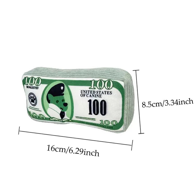Simulation Money Dog Toys Funny Squeaky Sound Sounding Paper Resistance To Bite Chew Dog Toys Clean Teeth Puppy Toy Pet Supplies
